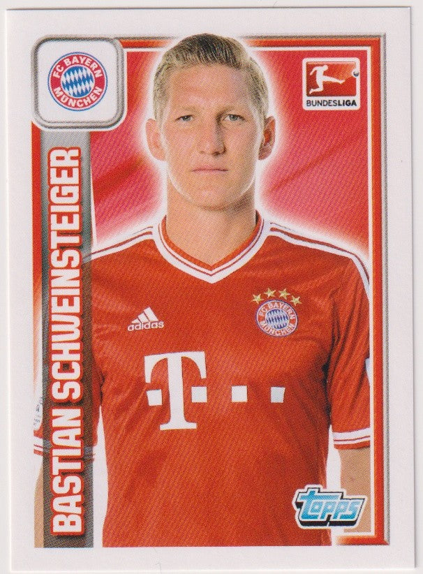 Topps Fussball Bundesliga Bastian Schweinsteiger FC Bayern München Offizielle – Bild 1