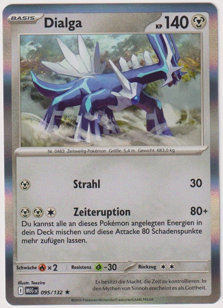 Pokemon TCG Dialga #95/132 Rare (R) Holo Deutsch 2025 – Bild 1