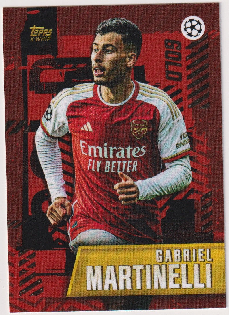 Topps Champions League Gabriel Martinelli Arsenal Gold Parallel Rare – Bild 1