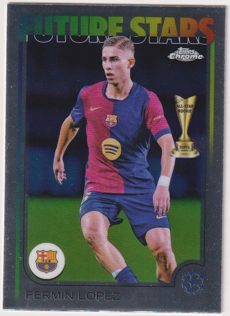 Topps Chrome 2024-25 Fermín López Rookie FC Barcelona Parallel Rare – Bild 1