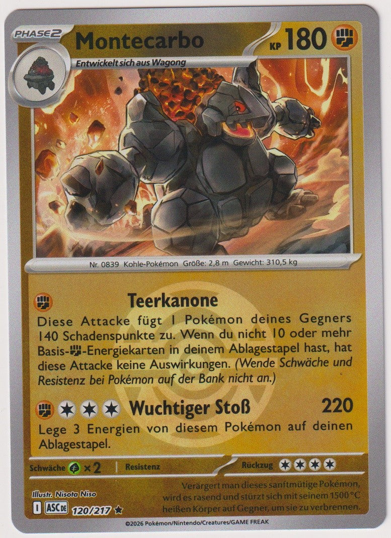 Pokemon TCG Coalossal #120/217 Rare (R) Reverse Holo Deutsch 2026 – Bild 1