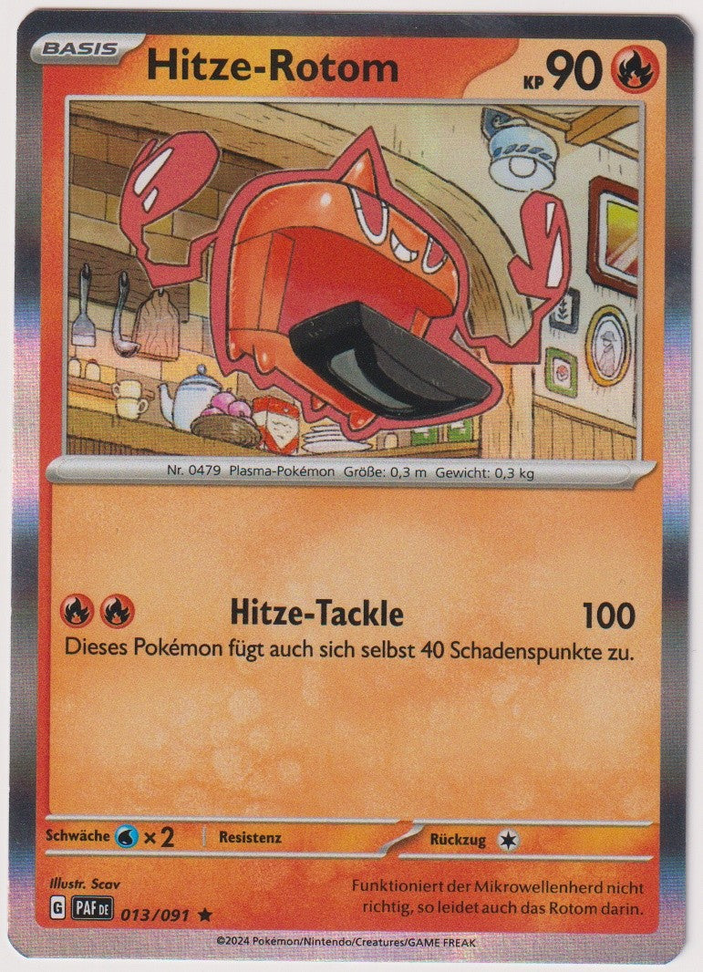 Pokemon TCG Hitze- Rotom #13/091 Rare (R) Holo Deutsch 2024 – Bild 1
