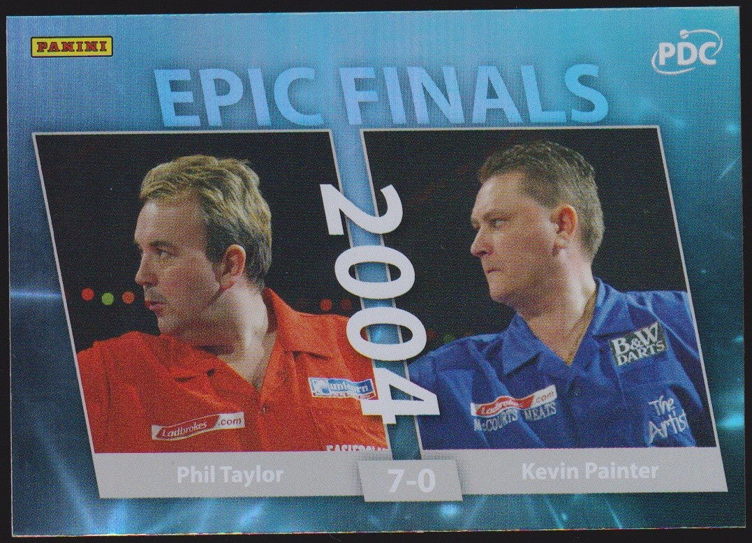 Panini PDC Championship 2026 Phil Taylor & Kevin Painter Refractor Parallel – Bild 1