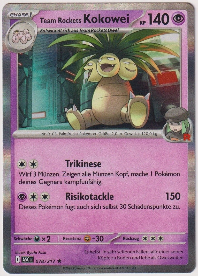 Pokemon TCG Exeggutor #78/217 Rare (R) Holo Deutsch 2026 – Bild 1