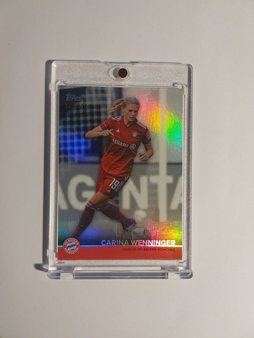 Topps Bayern München 2020-21 Carina Wenninger Parallel 162/170 Refractor Rare – Bild 1