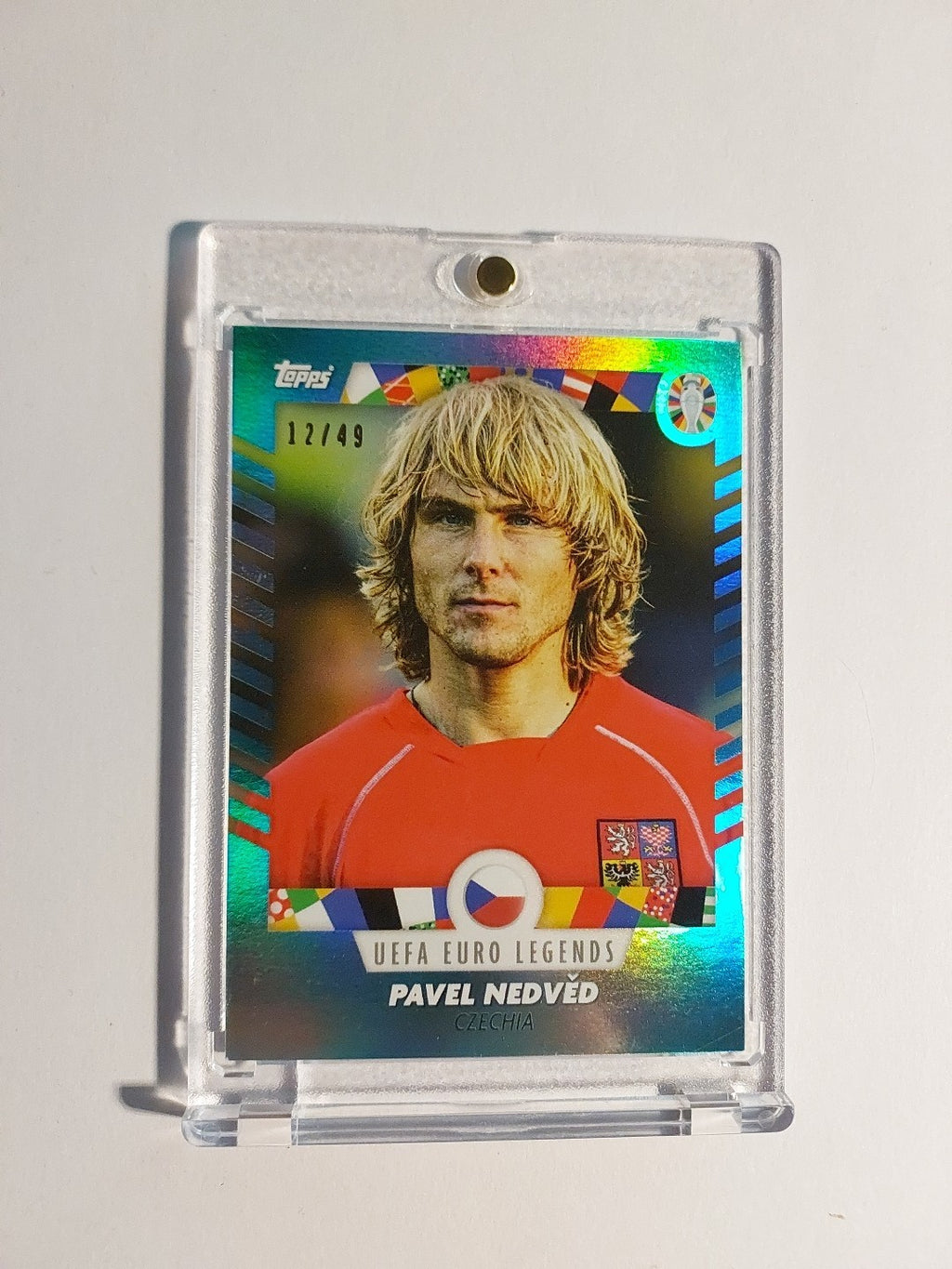 Topps Uefa Euro 2024 Pavel Nedved Tschechien Parallel 12/49 Refractor Ultra Rare – Bild 1
