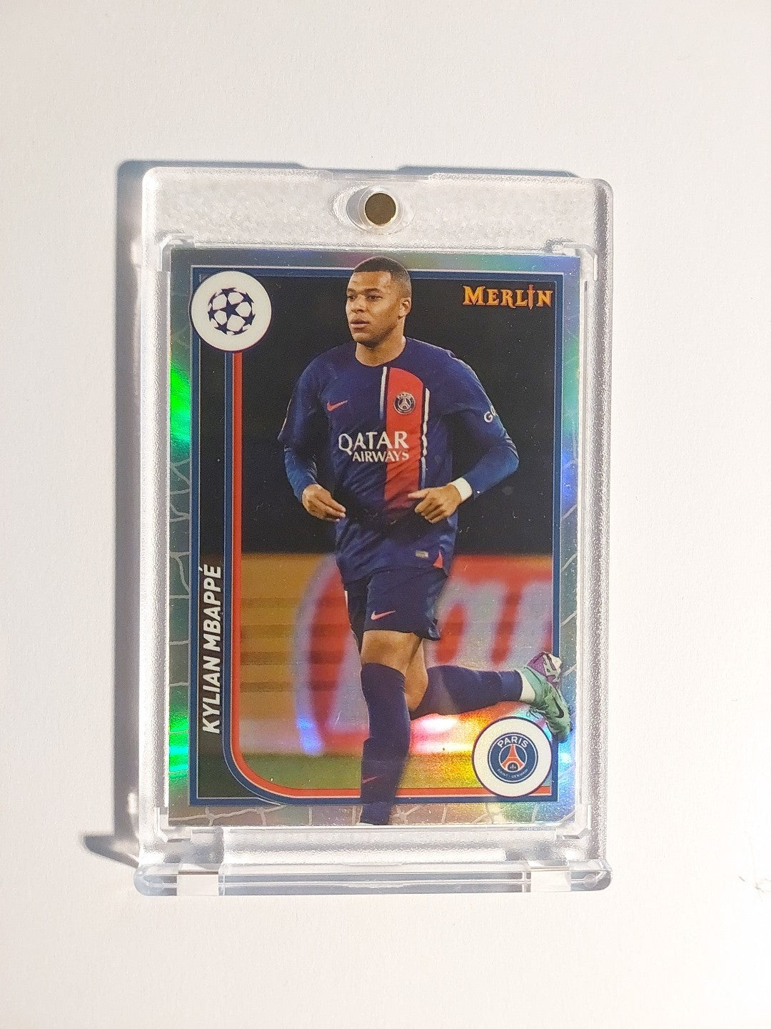 Topps Merlin 2023-24 Kylian Mbappé Paris Saint-Germain Parallel Refractor Insert – Bild 1