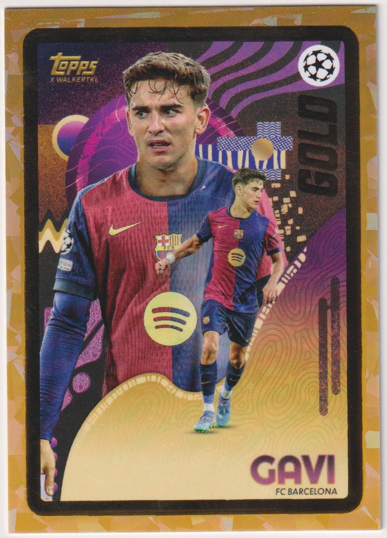 Topps Gold 2024-25 Gavi FC Barcelona UEFA Champions League Parallel Rare 179 – Bild 1