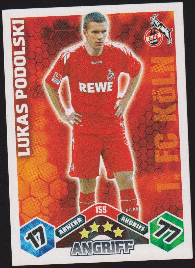 Topps Match Attax Lukas Podolski 1. FC Köln Bundesliga Parallel Rare Nr. 77 – Bild 1
