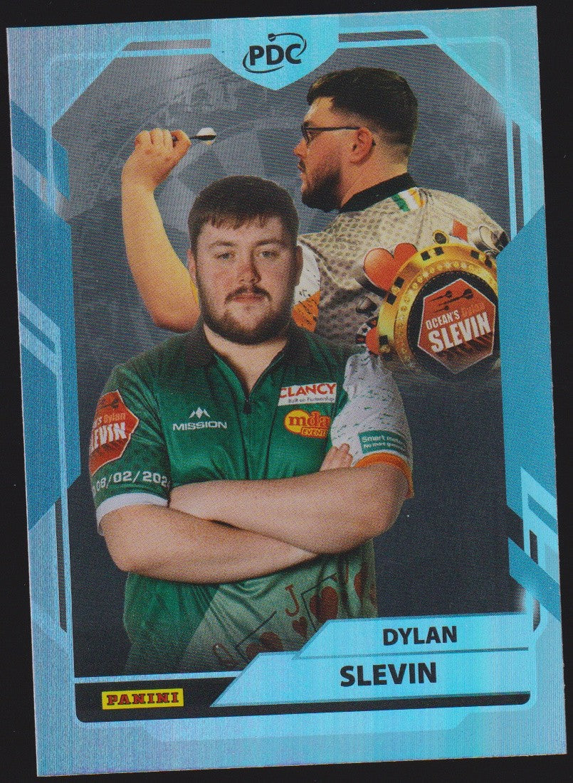 Panini PDC World Championship 2026 Dylan Slevin "Oceans" Refractor Parallel – Bild 1
