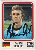 PANINI World Cup Story 1974-75 Rainer Bonhof On Card Auto Deutschland Sonric's – Bild 1