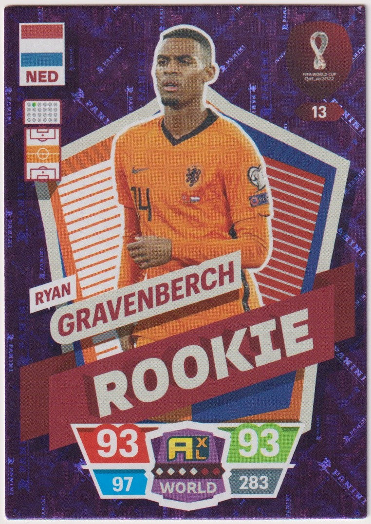 Panini FIFA World Cup Qatar 2022 Adrenalyn XL Ryan Gravenberch Rookie Parallel – Bild 1