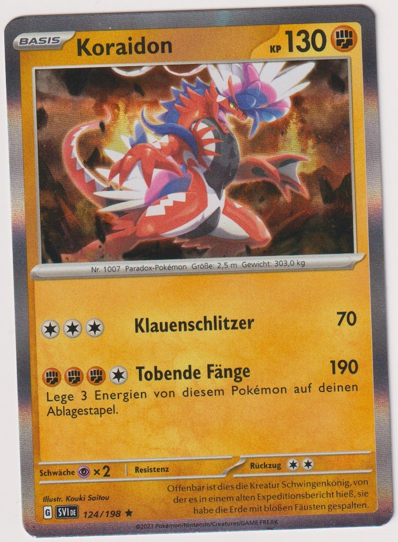 Pokemon TCG Koraidon #124/198 Rare (R) Holo Deutsch 2023 – Bild 1