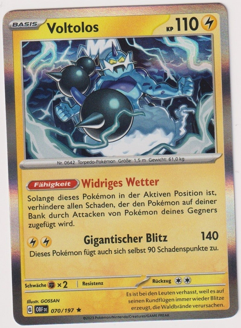 Pokemon TCG Thundurus #70/197 Rare (R) Holo Deutsch 2023 – Bild 1