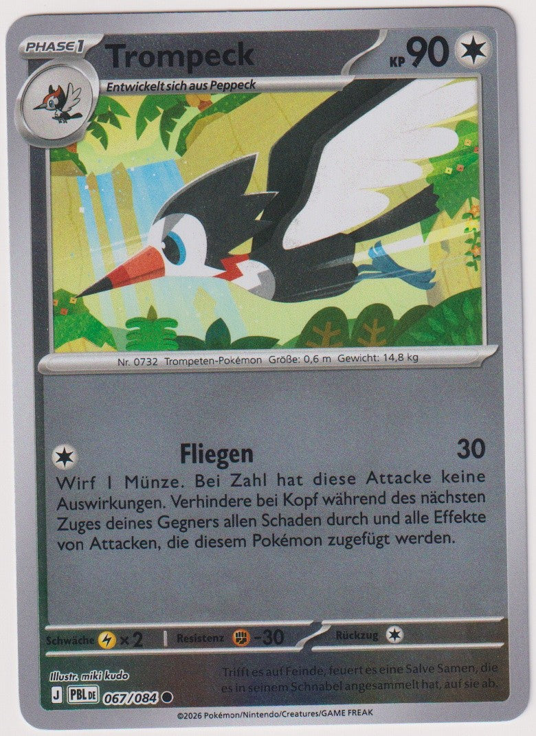 Pokemon TCG Trumbeak #67/084 Common (C) Reverse Holo Deutsch 2026 – Bild 1