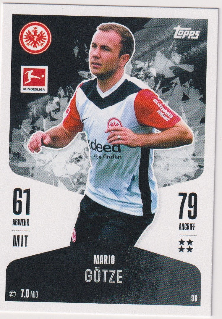 Topps Match Attax Trading Card Game 2023-24 Mario Götze Eintracht Frankfurt – Bild 1