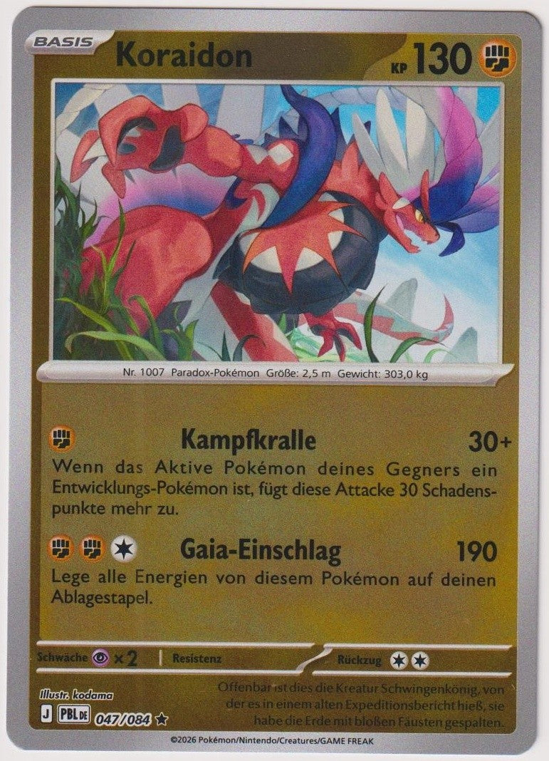 Pokemon TCG Koraidon #47/084 Rare (R) Reverse Holo Deutsch 2026 – Bild 1