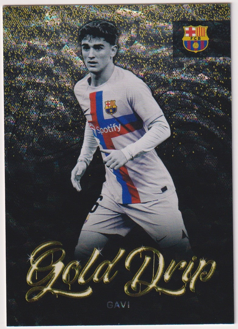 Topps 2022-23 Gavi Barcelona ParallelGold Drip Refractor Refractor – Bild 1