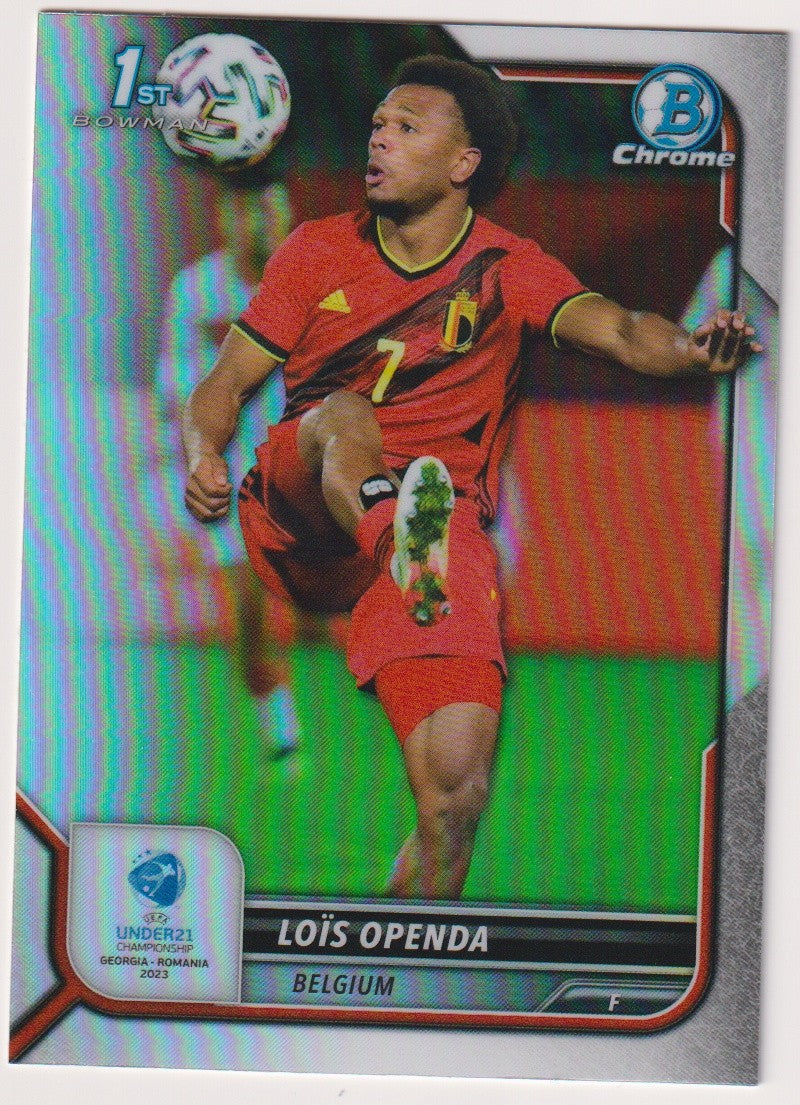 Topps Chrome 2023-24 Loïs Openda Belgium Parallel Refractor – Bild 1