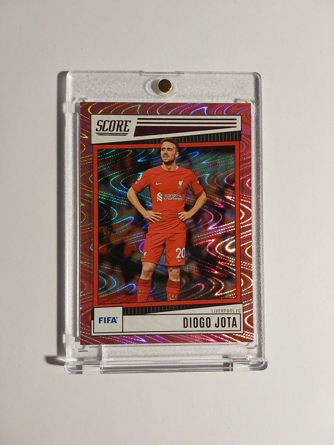 Panini Score 2022-23 Diogo Jota Liverpool Portugal Parallel 39/45 Refractor Rare – Bild 1