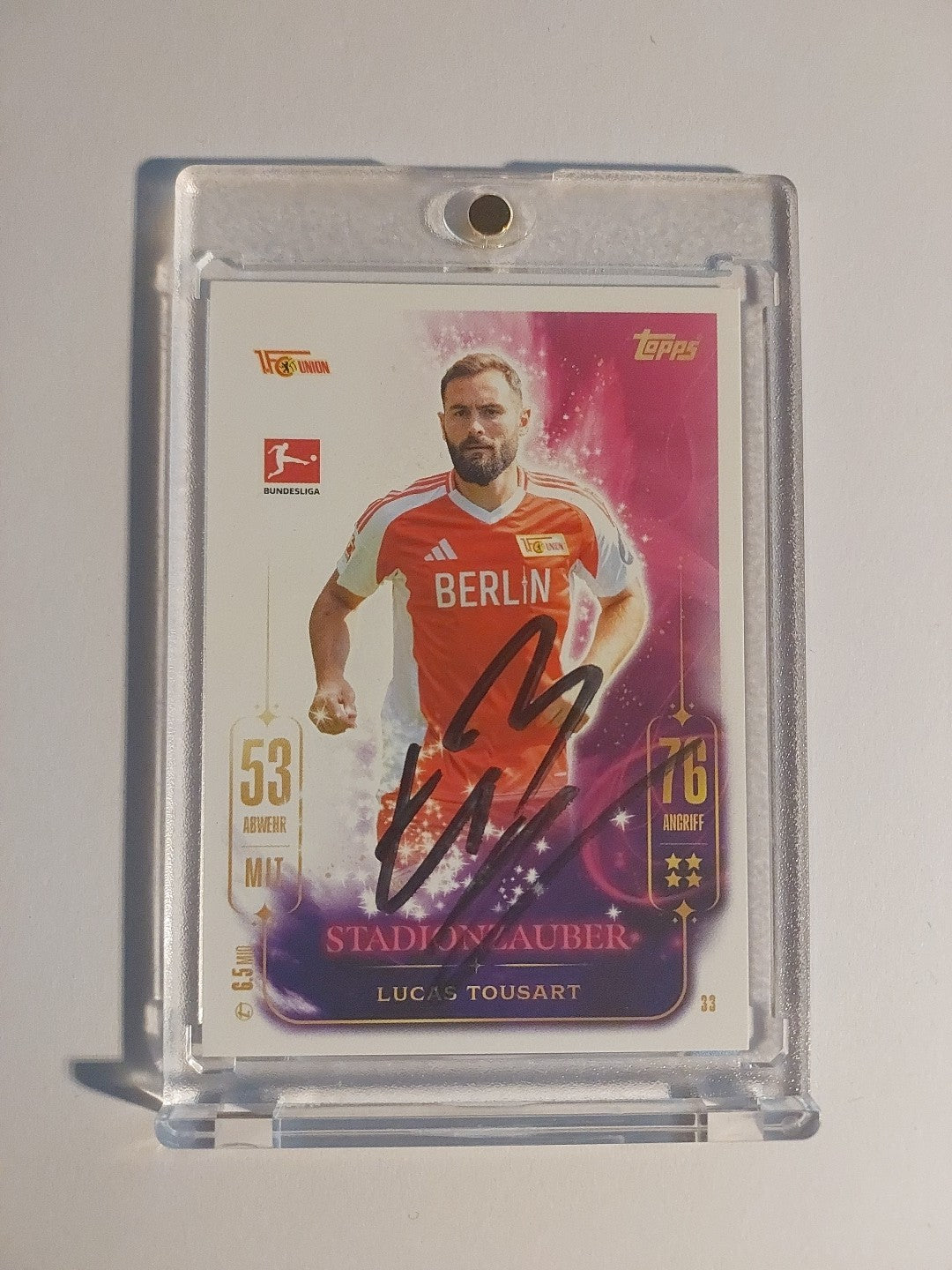 Topps Bundesliga 2024-25 Lucas Tousart Union Berlin (On Card Auto) – Bild 1