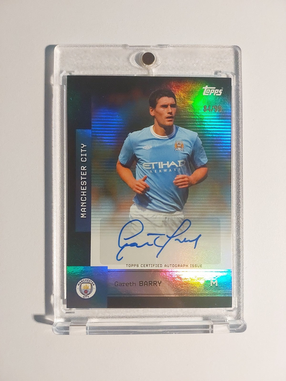 Topps Manchester City Set 2025-26 Gareth Barry Auto Parallel 84/99 Refractor – Bild 1