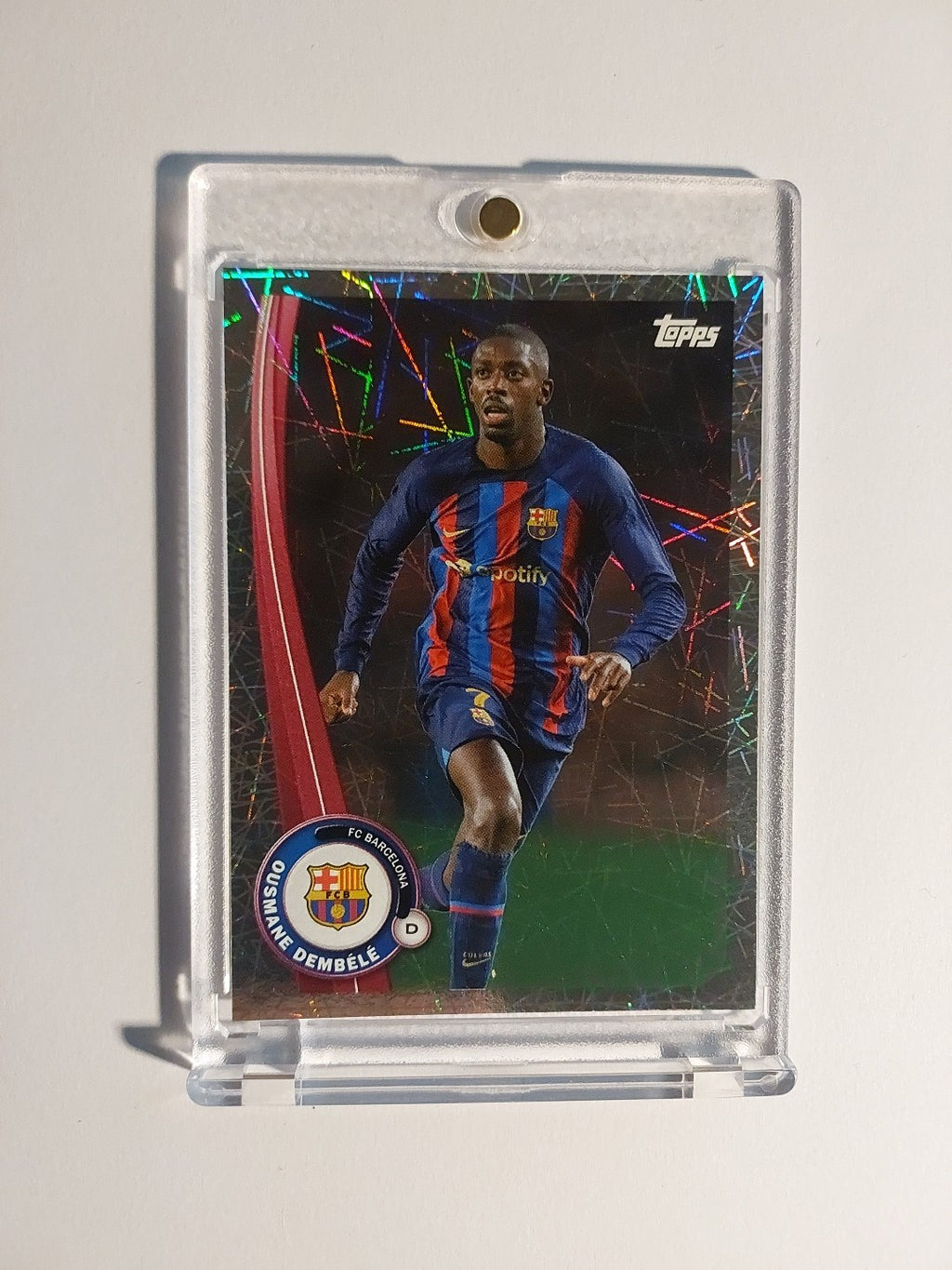 Topps Barcelona 2021-22 Ousmane Dembele Parallel Refractor Insert Ultra Rare Hit – Bild 1