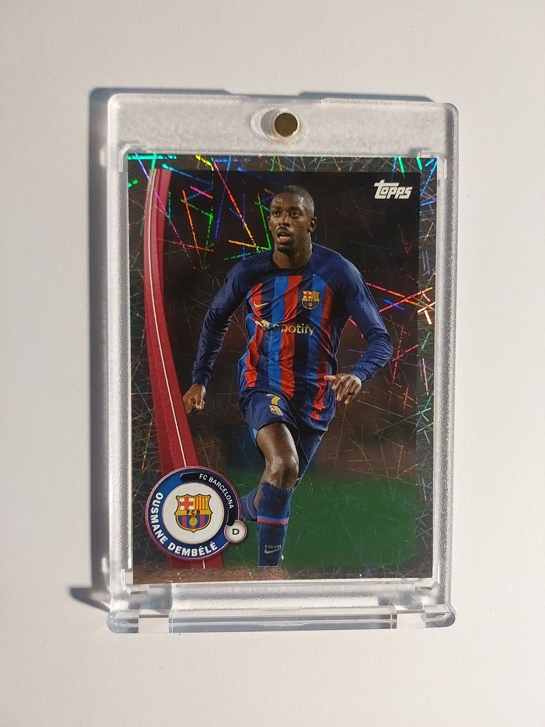 Topps Barcelona 2021-22 Ousmane Dembele Parallel Refractor Insert Ultra Rare Hit – Bild 1
