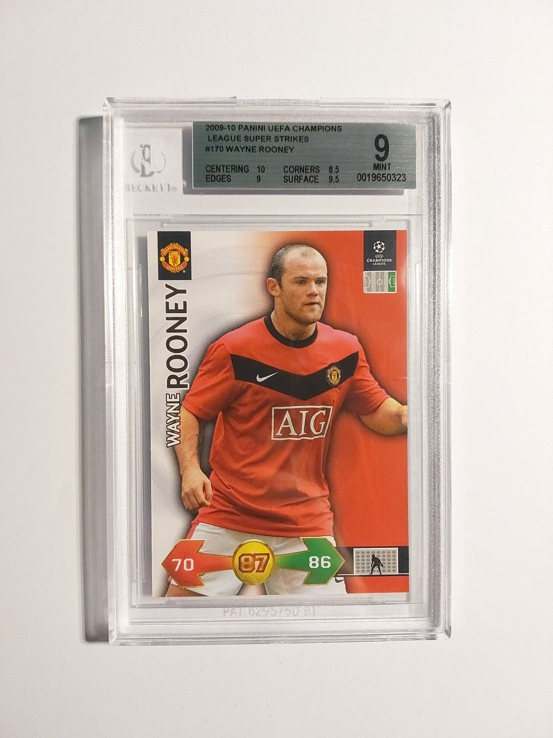 Panini Champions League 2009-10 Wayne Rooney Manchester United BGS 9 PSA POP 1 – Bild 1