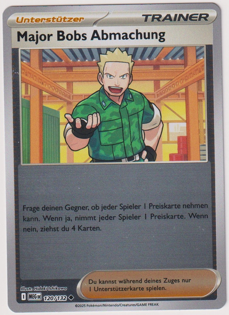 Pokemon TCG Major Bobs Abmachung 120/132 Uncommonm (U) Reverse Holo Deutsch 2025 – Bild 1