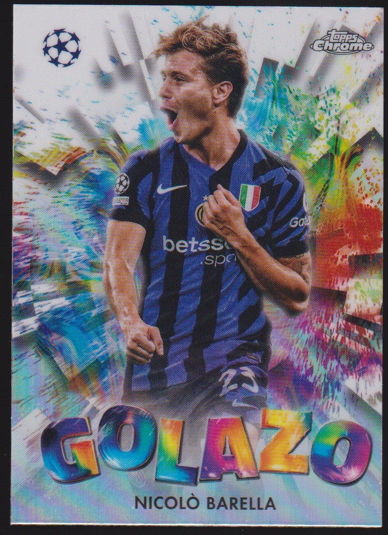 Topps Golazo 2024-25 Nicolò Barella FC Internazionale Milano Parallel Rare – Bild 1