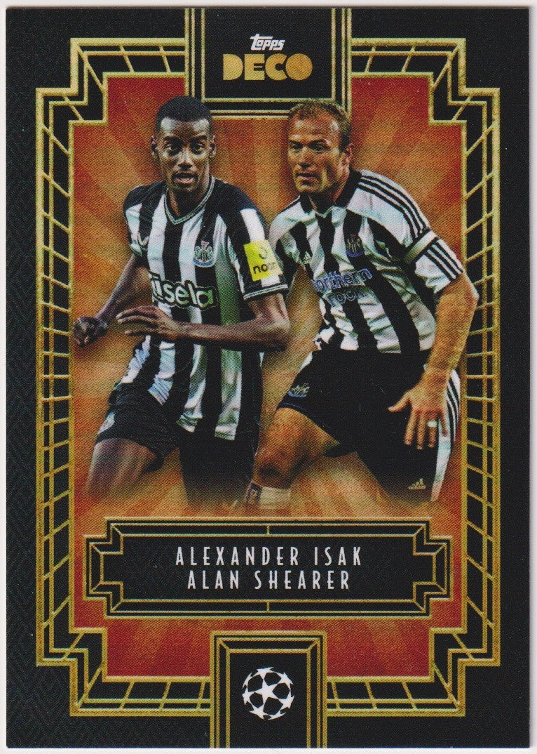 Topps Deco 2022-23 Isak & Shearer Dual Newcastle United Parallel – Bild 1