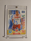 Topps 2017-18 Bobby Wood HSV On Card Auto Parallel Ultra Rare Original Vintage – Bild 1