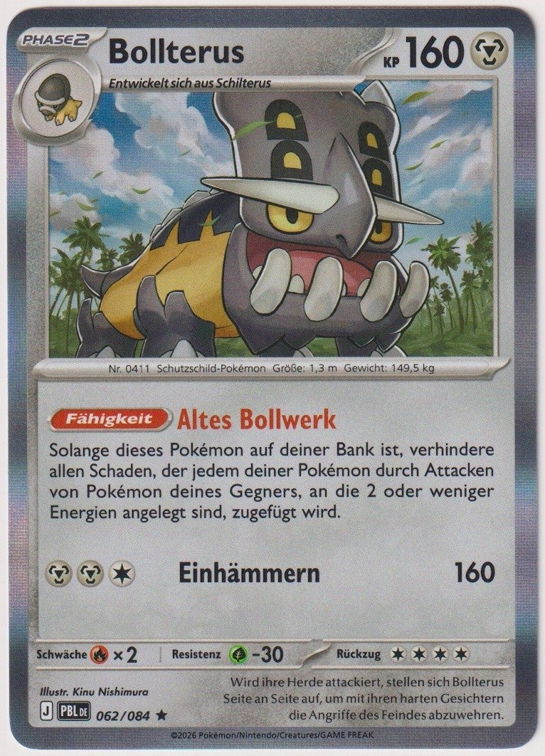 Pokemon TCG Bastiodon #62/084 Rare (R) Holo Deutsch 2026 – Bild 1