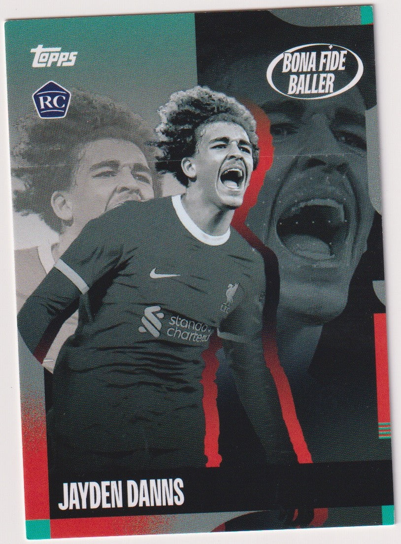 Topps Bona Fide Baller 2023-24 Jayden Danns Rookie Liverpool FC Parallel – Bild 1