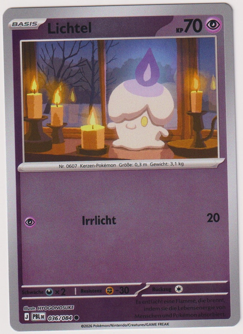Pokemon TCG Litwick #36/084 Common (C) Reverse Holo Deutsch 2026 – Bild 1