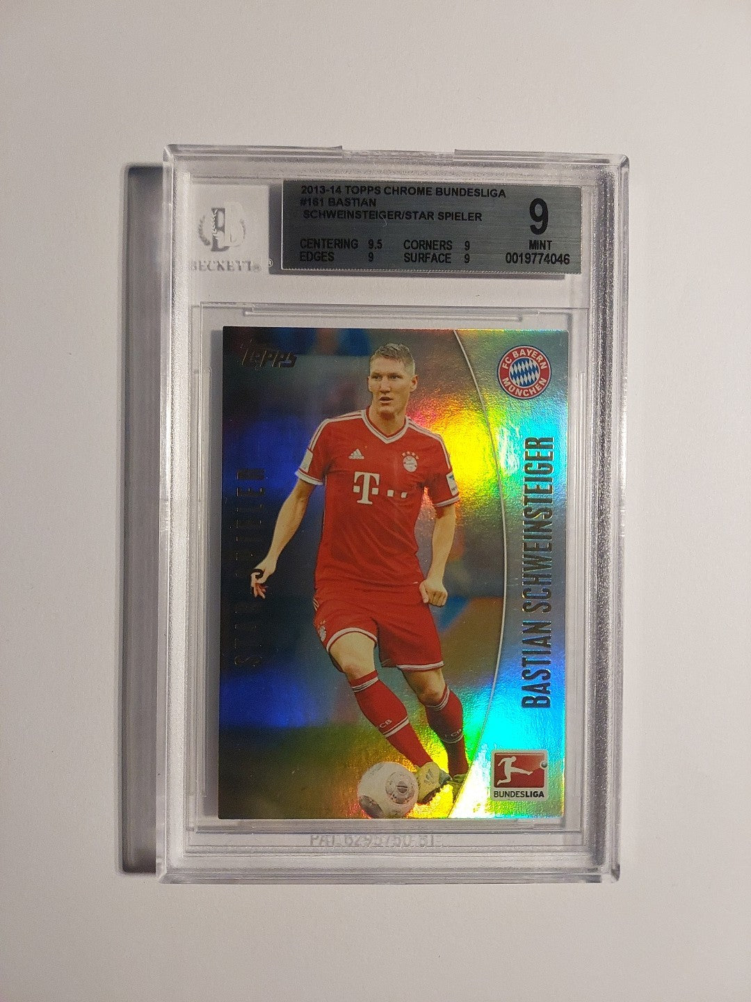 Topps Chrome Bundesliga 2013-14 Bastian Schweinsteiger Bayern München BGS 9 PSA – Bild 1