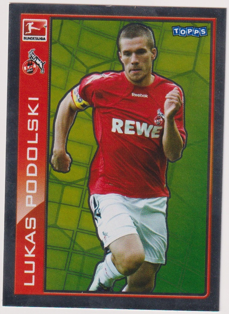Topps Fußball Bundesliga Lukas Podolski Köln Topps Stickers Parallel Rare 175 – Bild 1