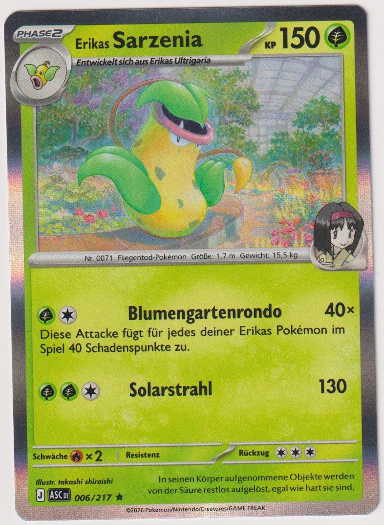 Pokemon TCG Erikas Sarzenia #006/217 Rare (R) Holo Deutsch 2026 – Bild 1
