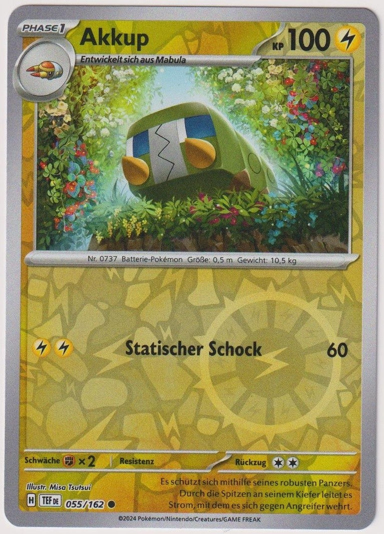 Pokemon TCG Charjabug #55/162 Common (C) Reverse Holo Deutsch 2024 – Bild 1