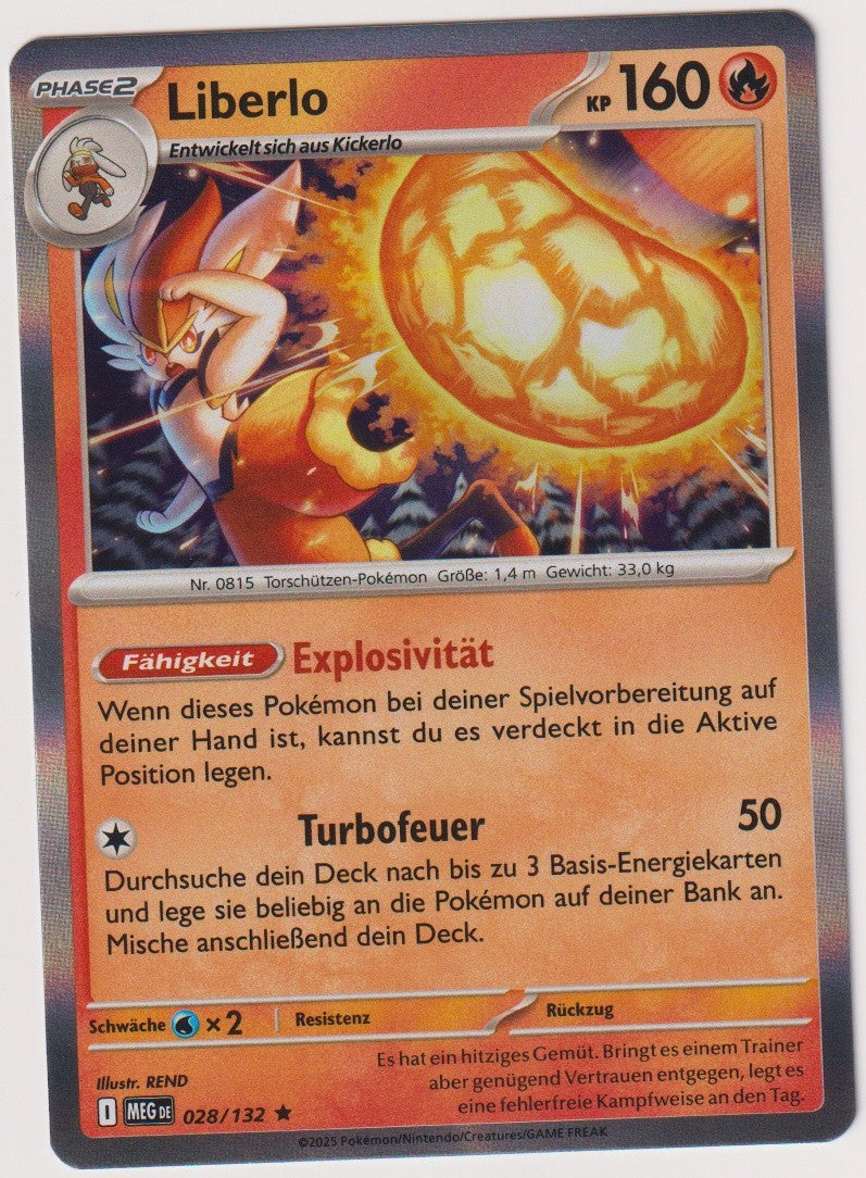 Pokemon TCG Cinderace #28/132 Rare (R) Holo Deutsch 2025 – Bild 1