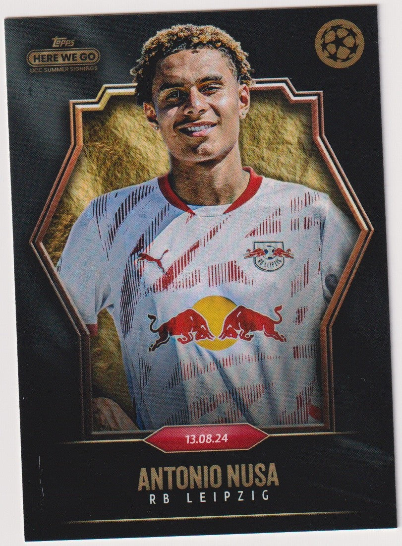 Topps Here We Go 2023-24 Antonio Nusa RB Leipzig UCC Summer Signings Parallel – Bild 1