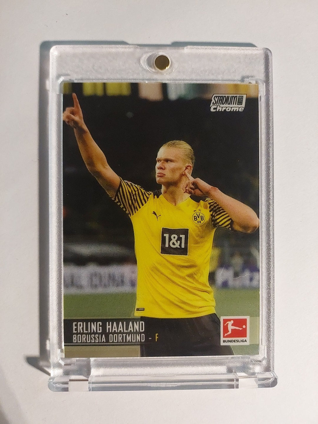 Topps Stadium Chrome 2021-22 Erling Haaland Dortmund Parallel Rare Insert Hit – Bild 1