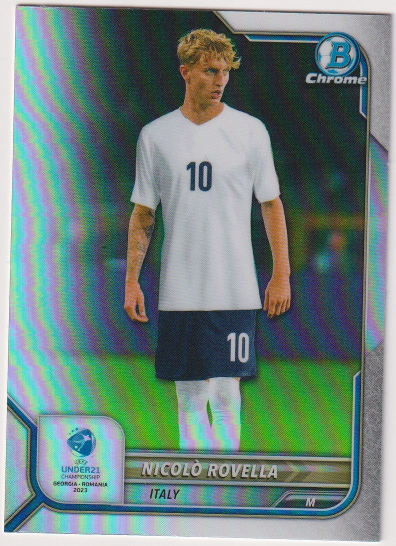 Topps Chrome 2023-24 Nicolò Rovella Italien Bowman Chrome Parallel Rare – Bild 1