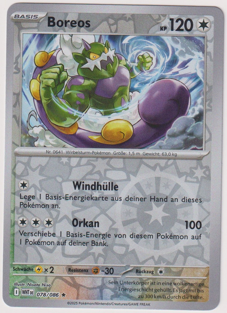Pokemon TCG Tornadus #78/086 Rare (R) Reverse Holo Deutsch 2025 – Bild 1