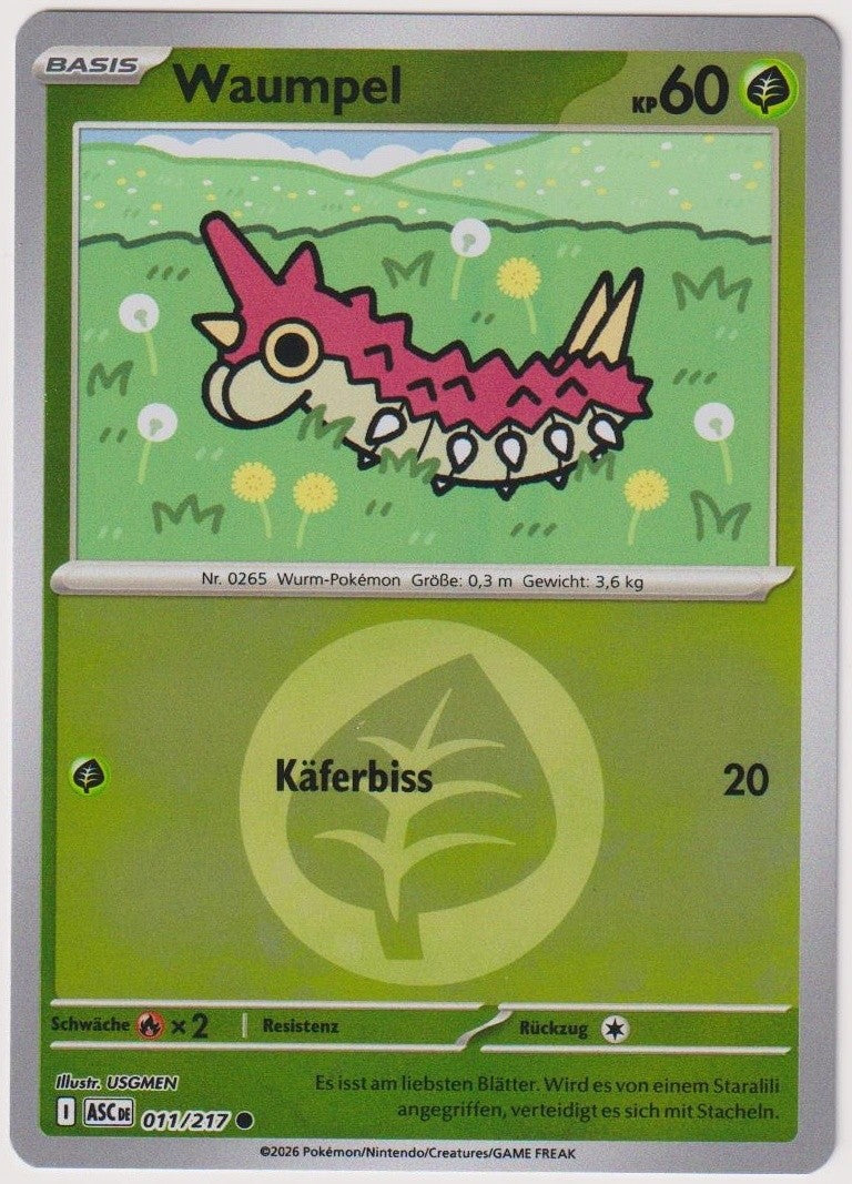 Pokemon TCG Wurmple #11/217 Common (C) Reverse Holo Deutsch 2026 – Bild 1