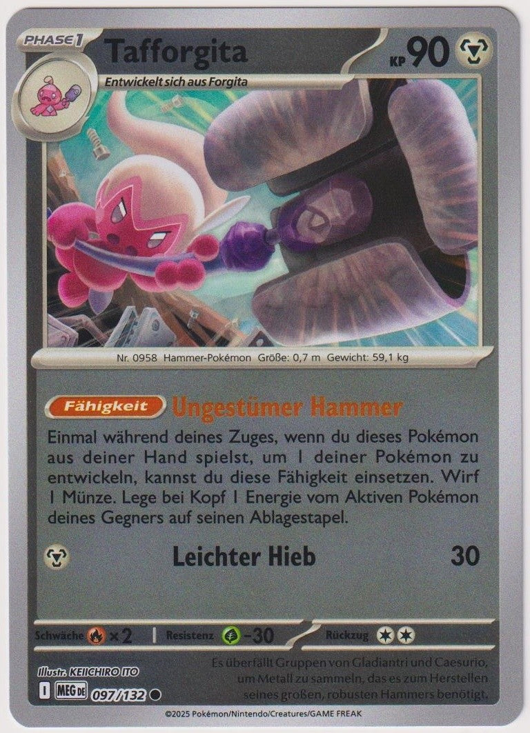 Pokemon TCG Tinkatuff #97/132 Common (C) Reverse Holo Deutsch 2025 – Bild 1