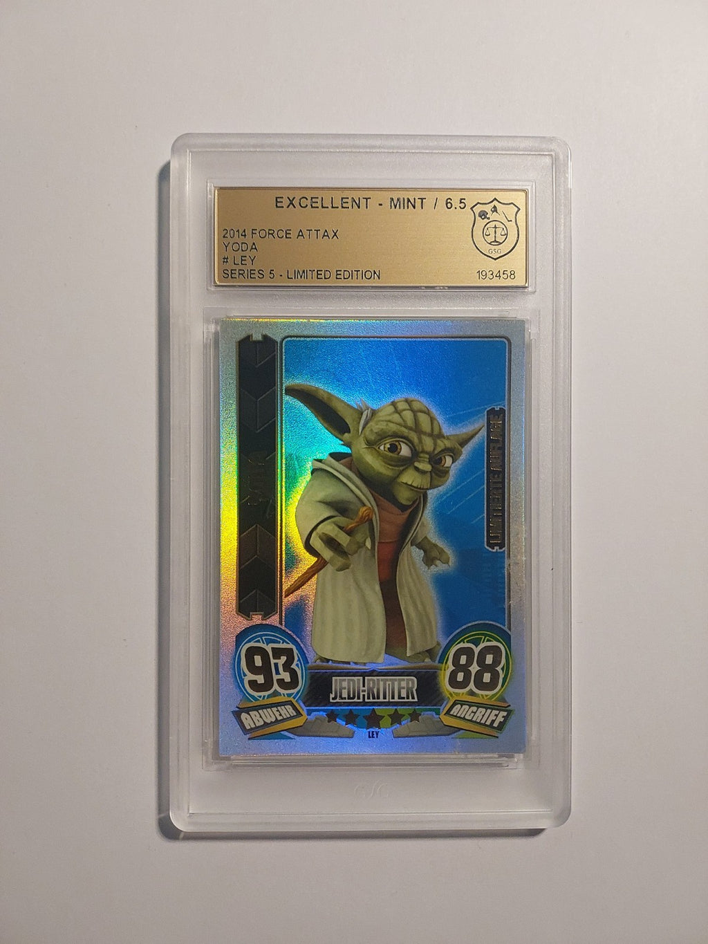 Topps Star Wars 2014 Yoda Jedi Republik Limited Edition GSG 6.5 = PSA Parallel – Bild 1