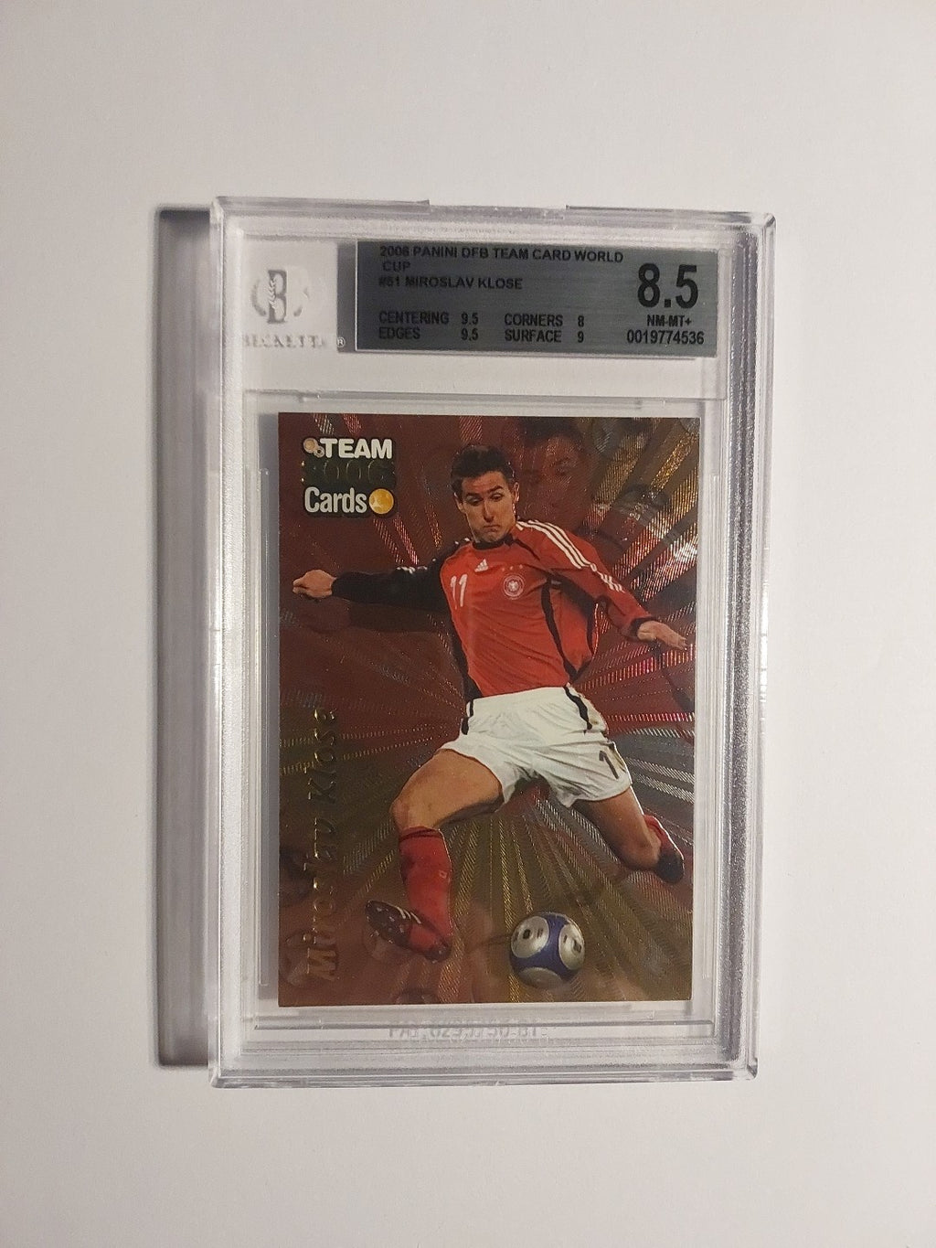 Panini World Cup 2006 Miroslav Klose Deutschland Parallel Refractor BGS 8.5 PSA – Bild 1