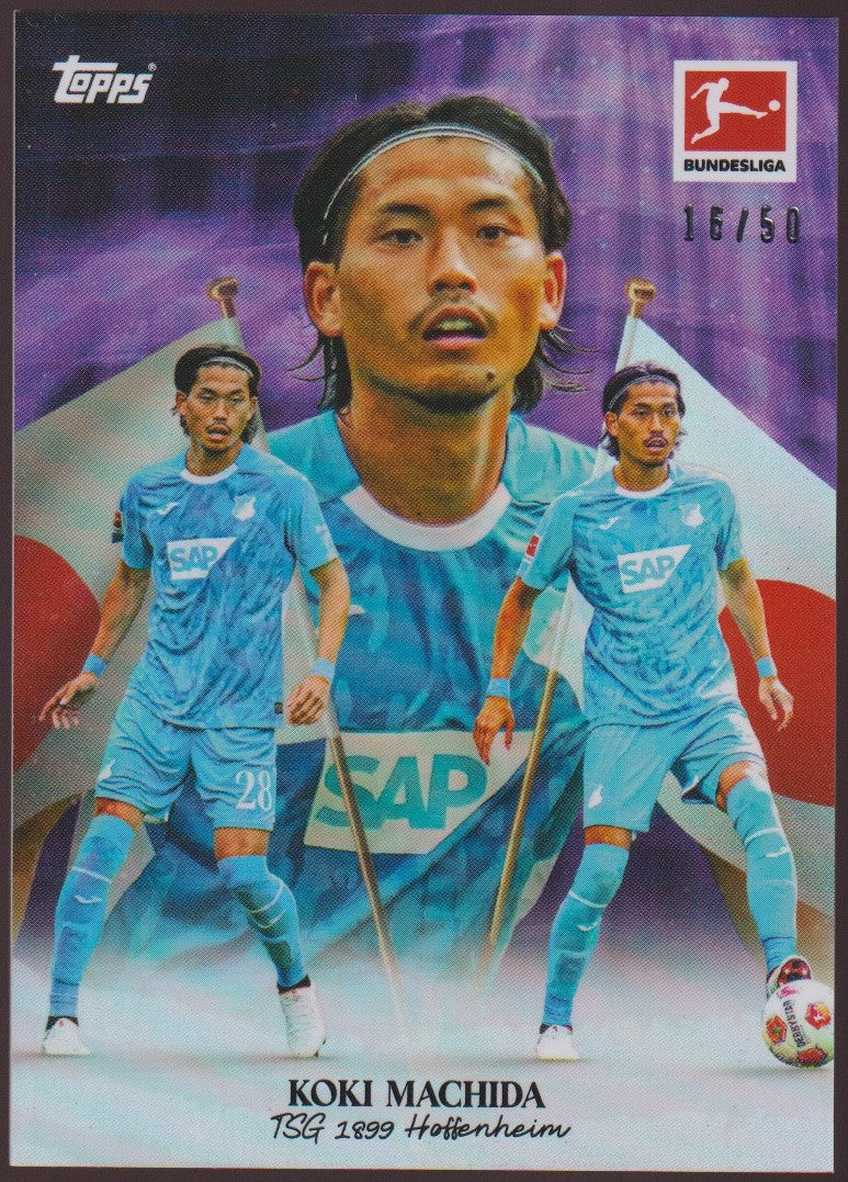 Topps Bundesliga 2025-26 Koki Machida TSG Hoffenheim Parallel 16/50 Refractor – Bild 1